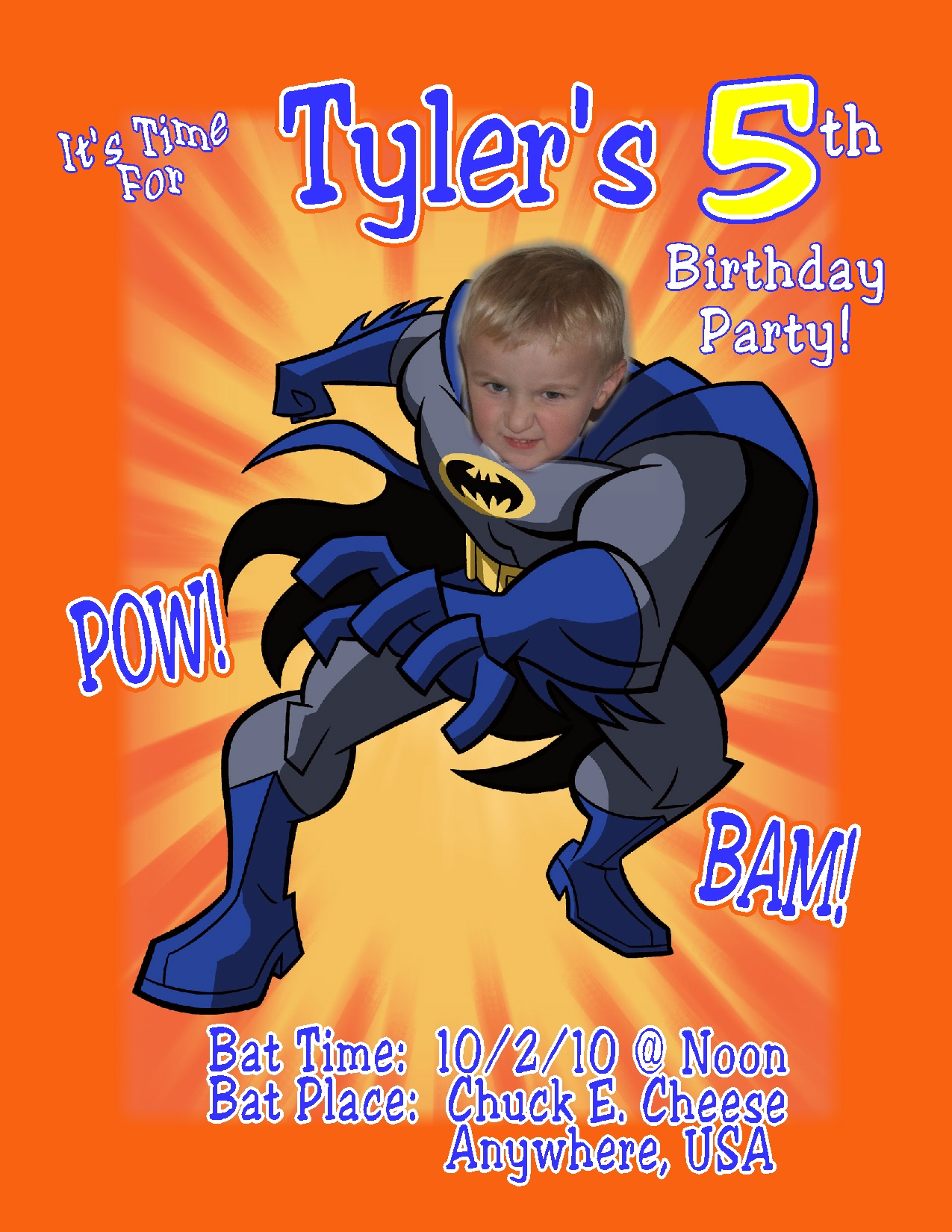 Batman Birthday Invitations