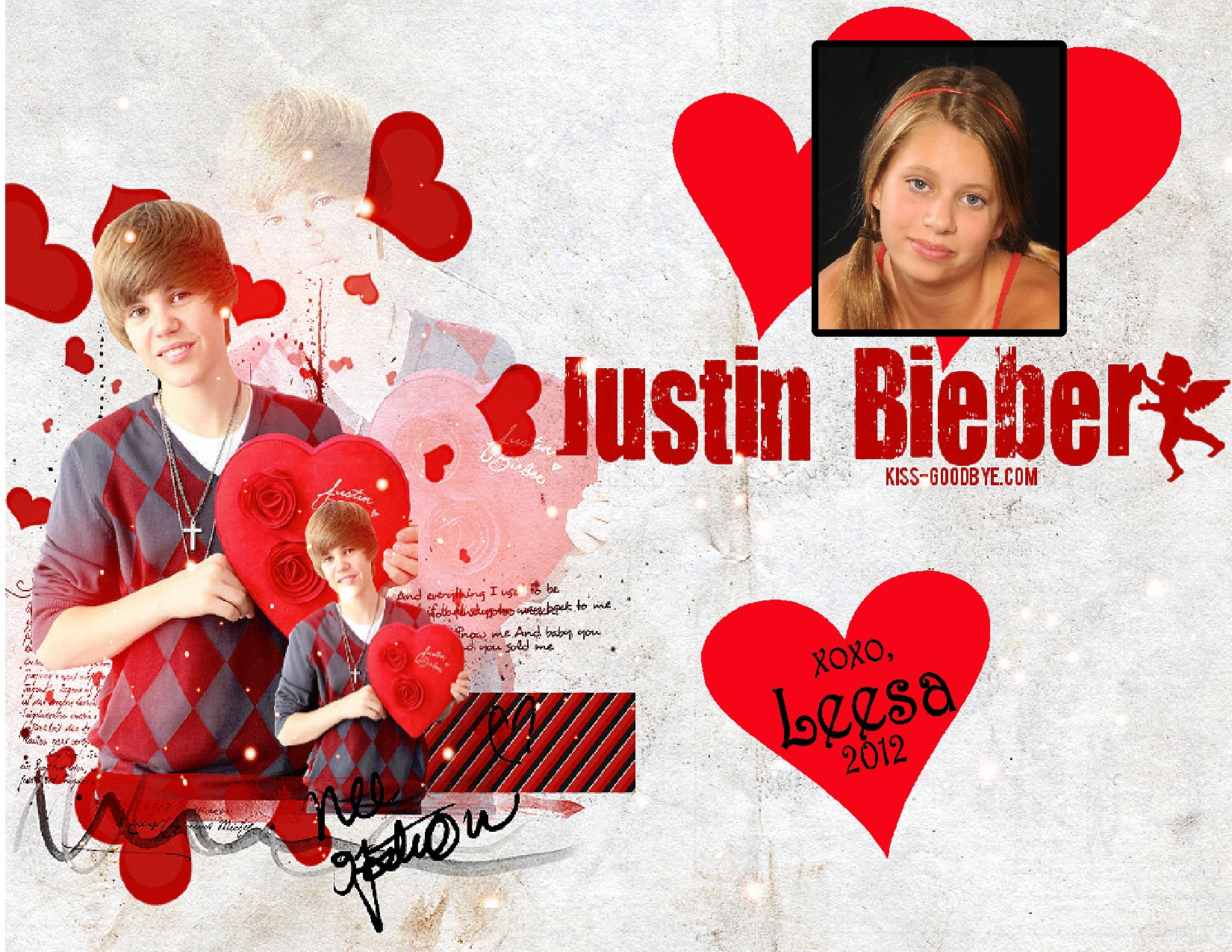 Justin Bieber Personalized Photo Valentine 2012D