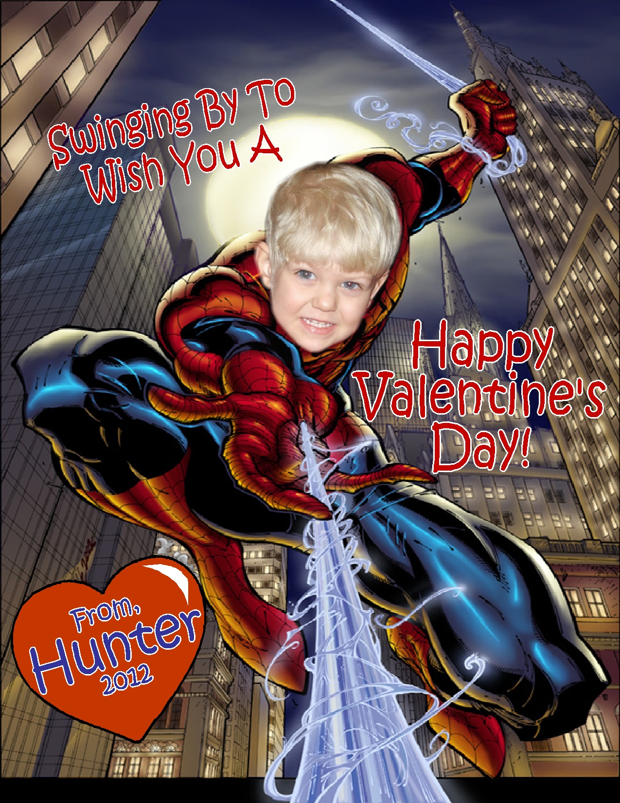 Spidey Personalized Photo Valentine